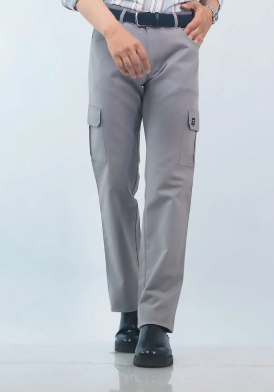 Regular Fit Benz Grey Cargos