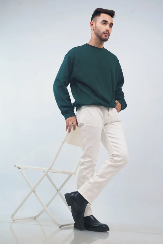 Regular Fit White Jeans