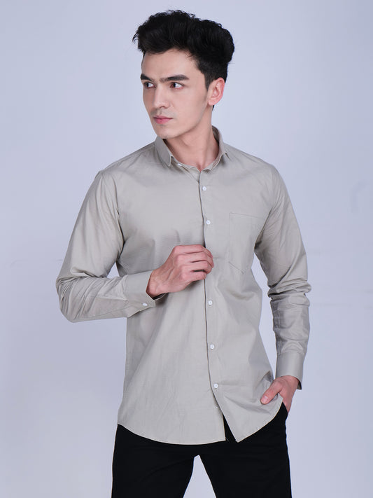 Grey Formal Cotton Shirt