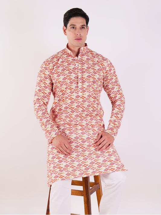 Saffron Mosaic Kurta Set