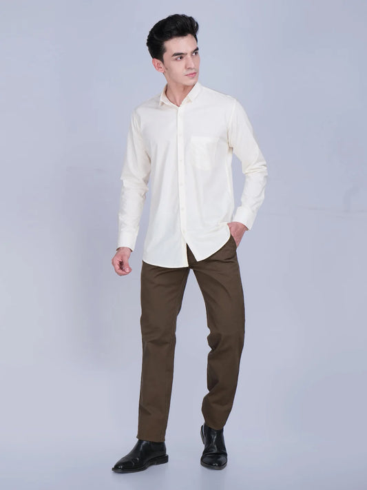 Dark Brown Linen Trouser