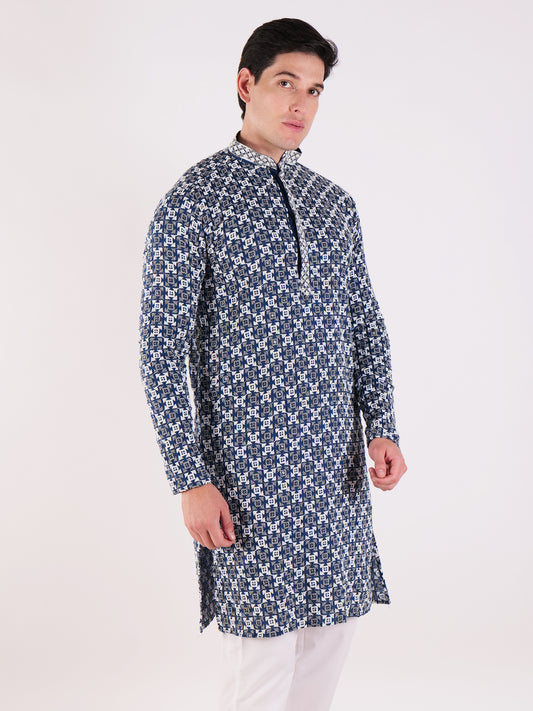 Indigo Maze Blue Kurta Set