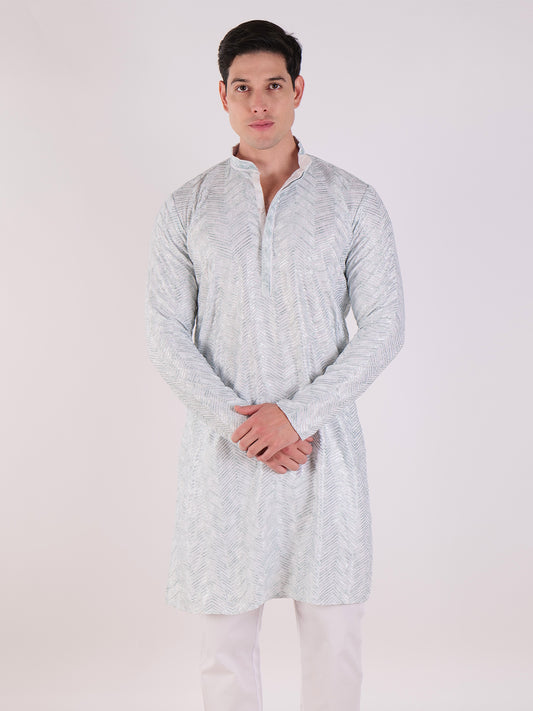Silver Streak Kurta Set