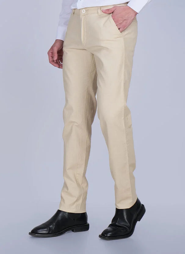 Cream Linen Trouser