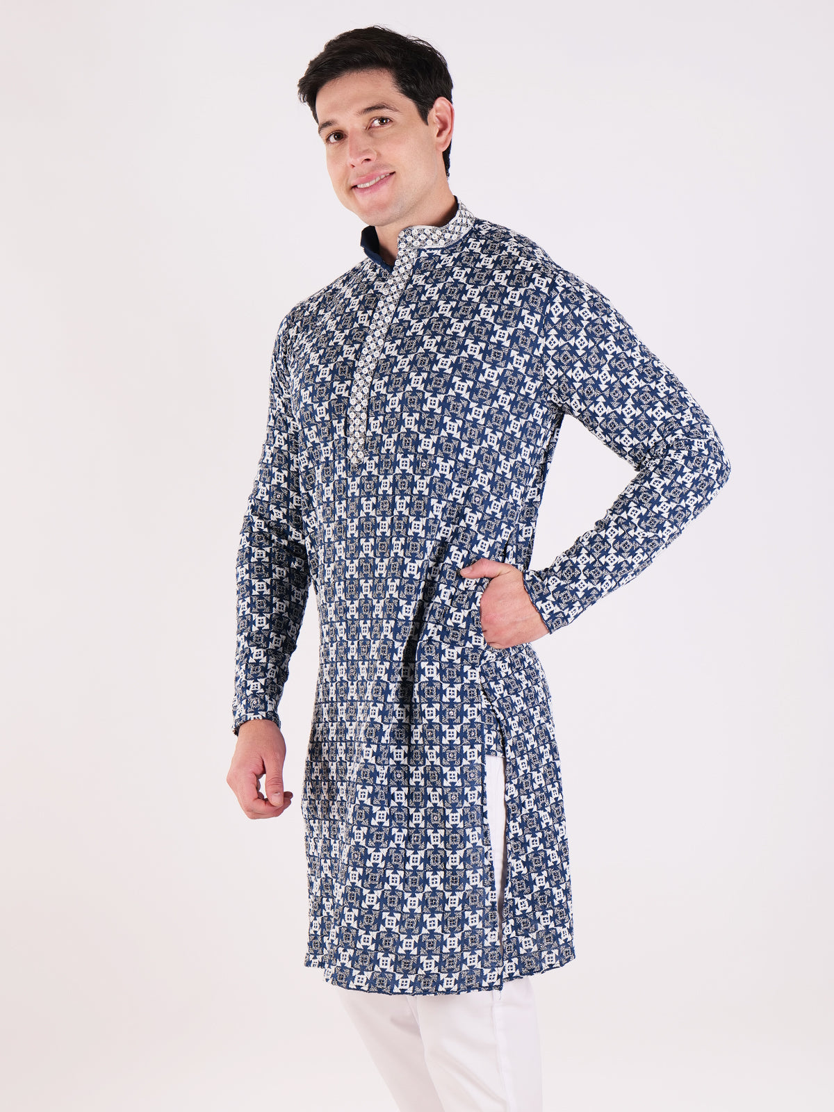 Indigo Maze Blue Kurta Set