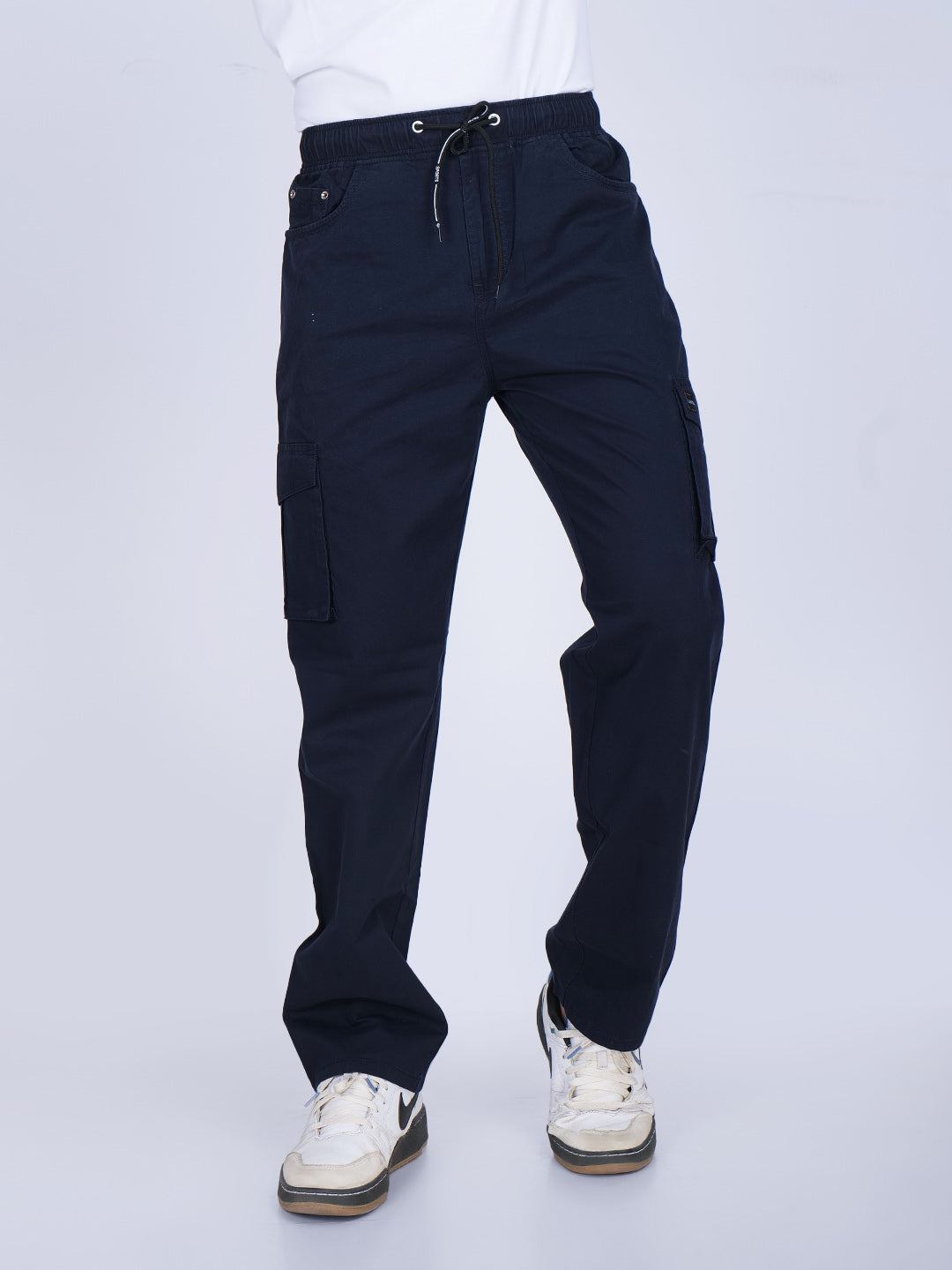 Blue Relaxed Fit Cargo Pants