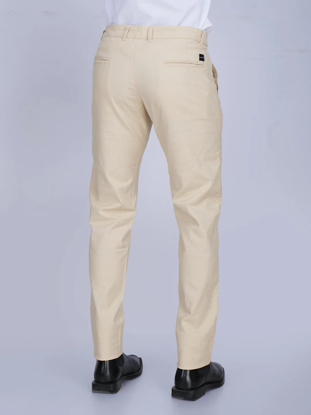 White Shirt Cream Trouser Combo