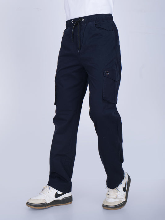 Blue Relaxed Fit Cargo Pants