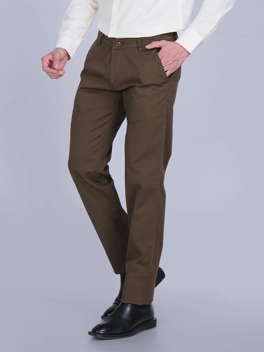 Dark Brown Linen Trouser