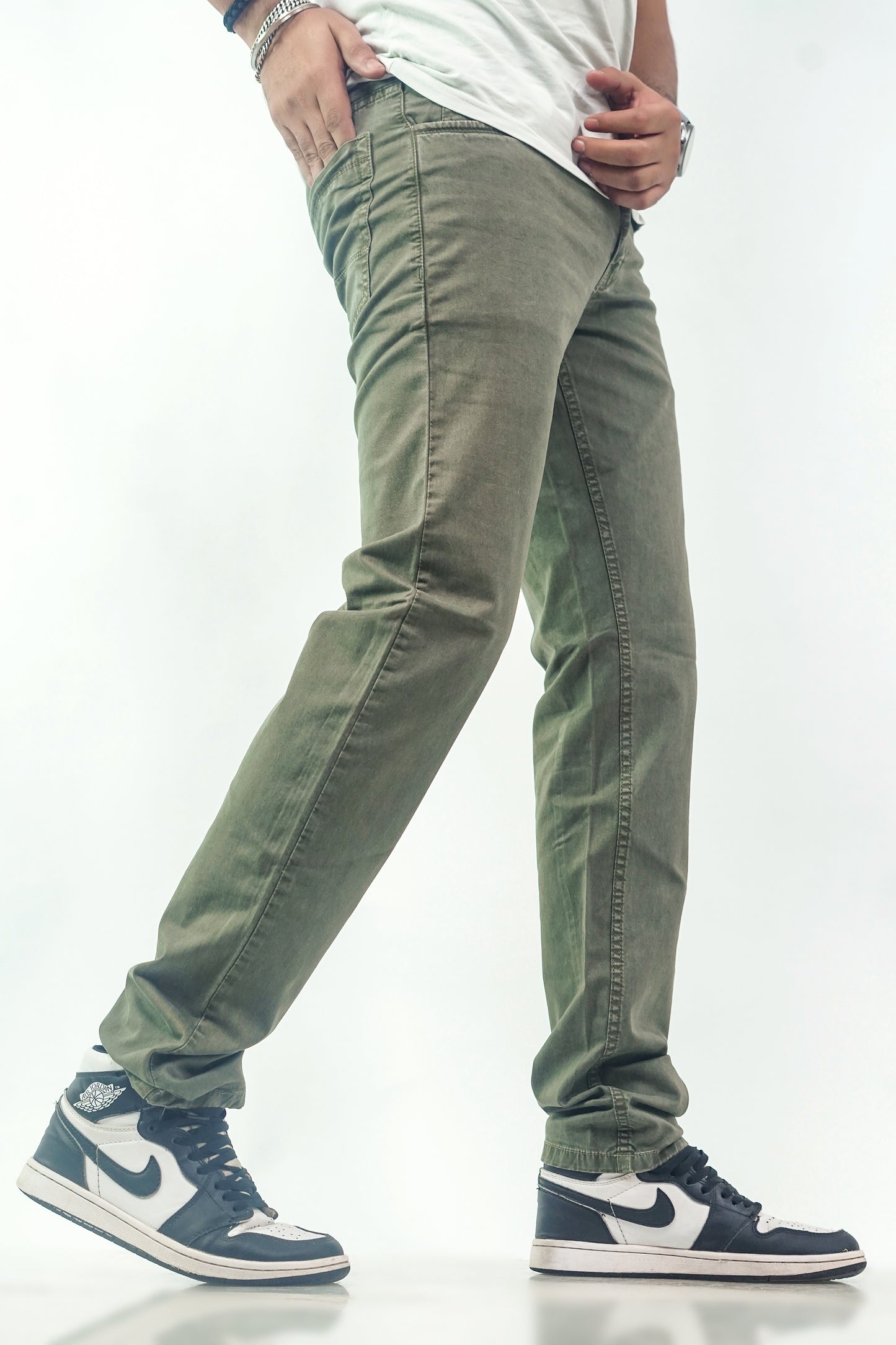 Regular Fit Hunter Green Jeans