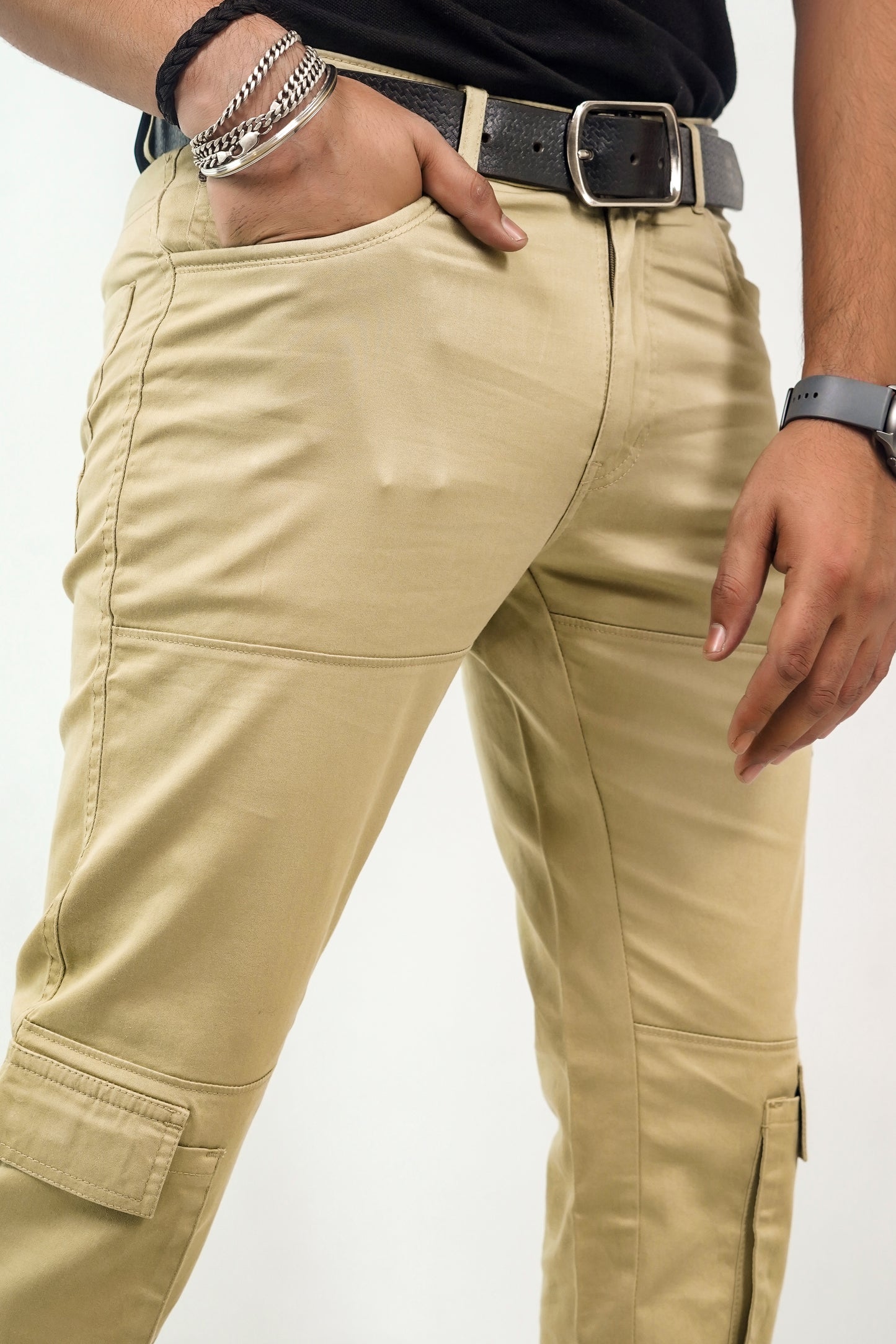 Sand Beige Cargo Pants