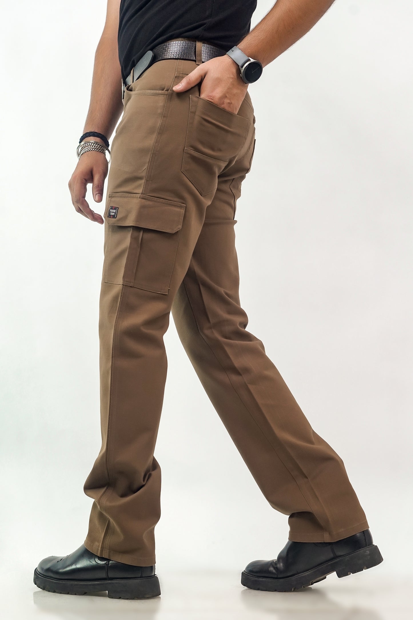 Regular-Fit Brown Cargo