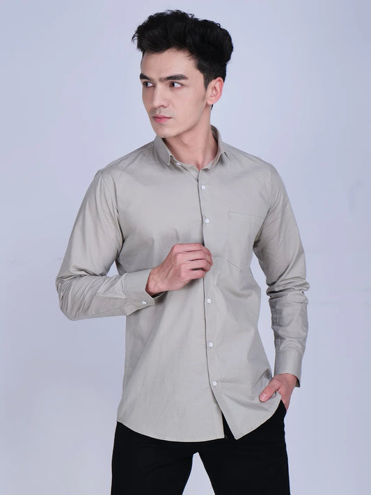 Grey Shirt Black Trouser Combo