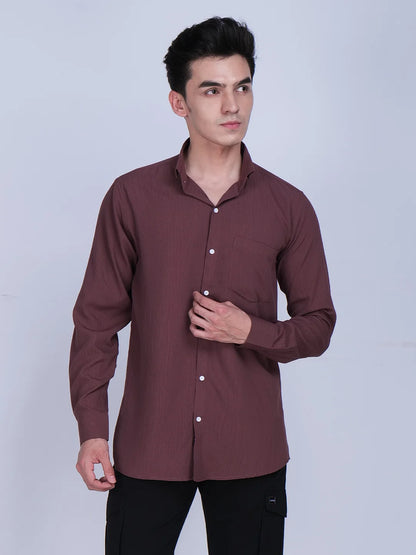 Maroon Shirt Black Cargo Pants Combo
