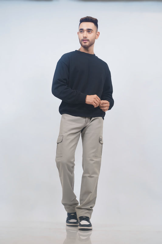 Regular-Fit Almond Beige Cargo