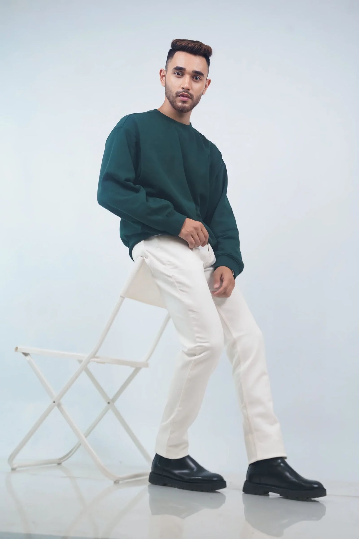 Regular Fit White Jeans