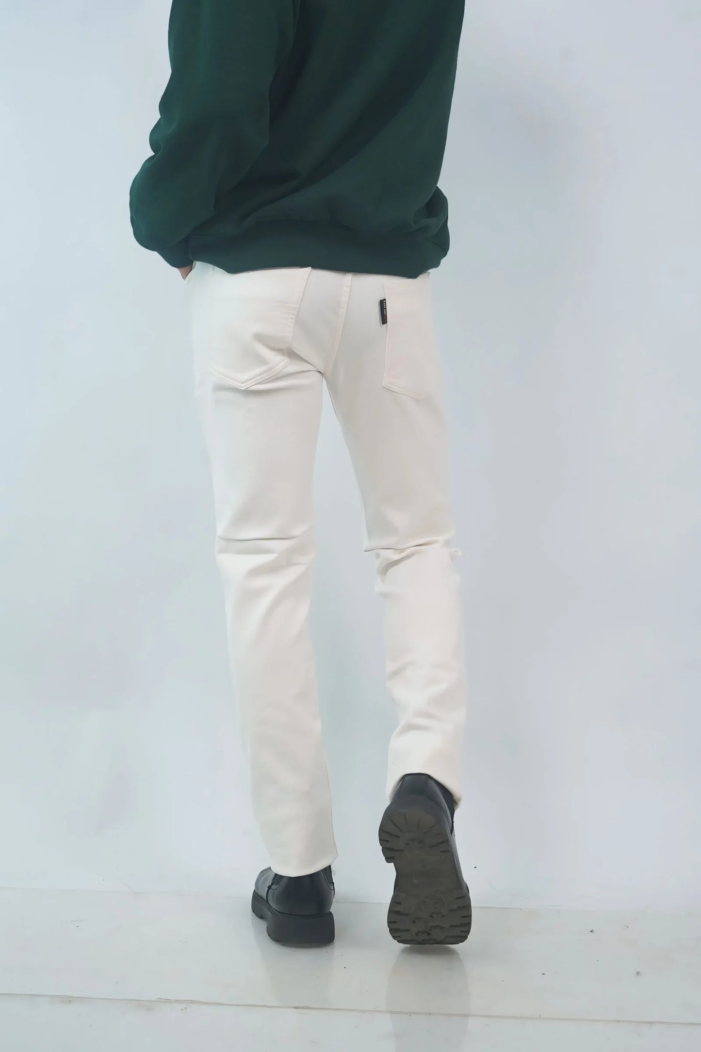Regular Fit White Jeans