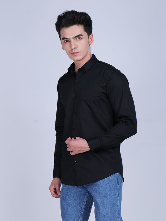 Black Solid Shirt