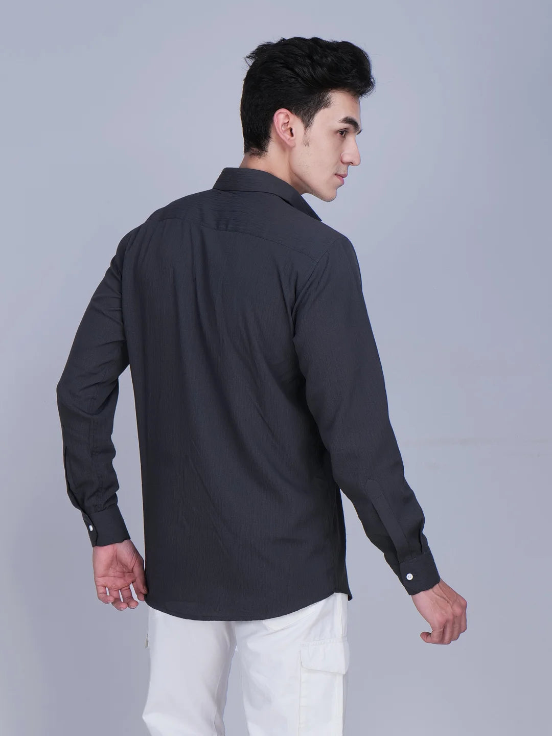 Grey Shirt White Cargo Pants Combo