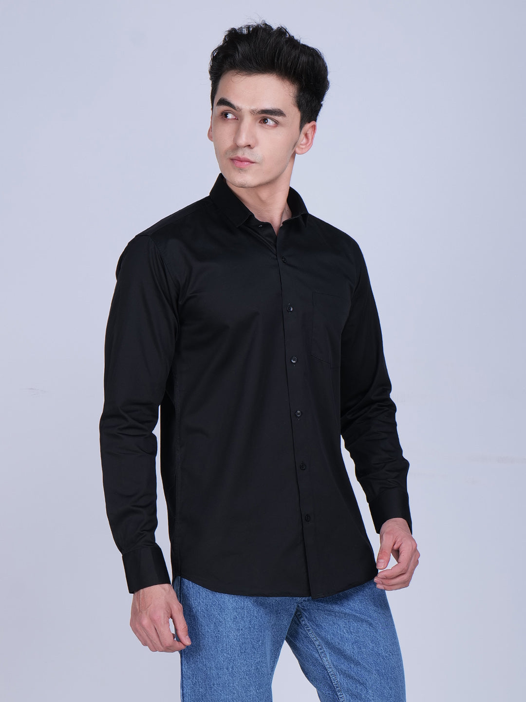 Black Solid Shirt