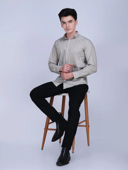 Grey Shirt Black Trouser Combo
