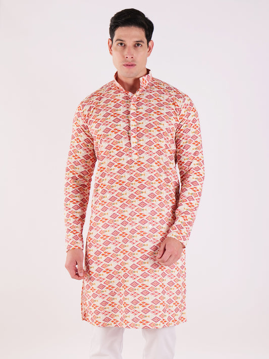 Saffron Mosaic Kurta Set