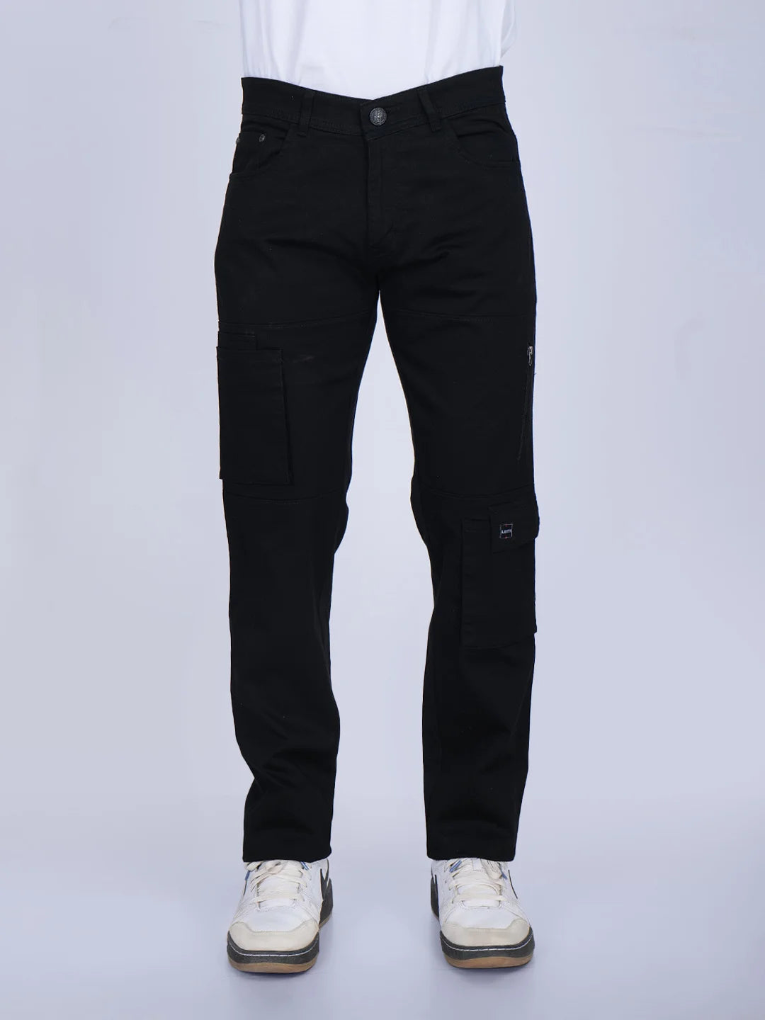 Regular Fit Black Cargo Pant