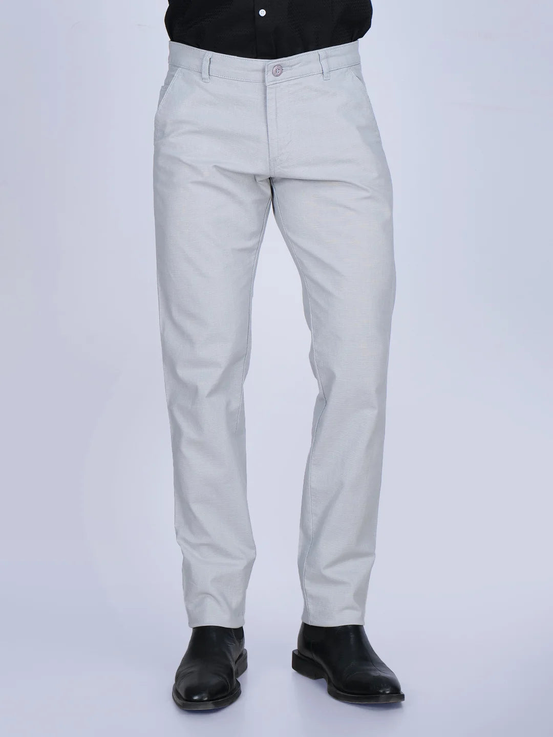 Black Shirt Grey Trouser Combo