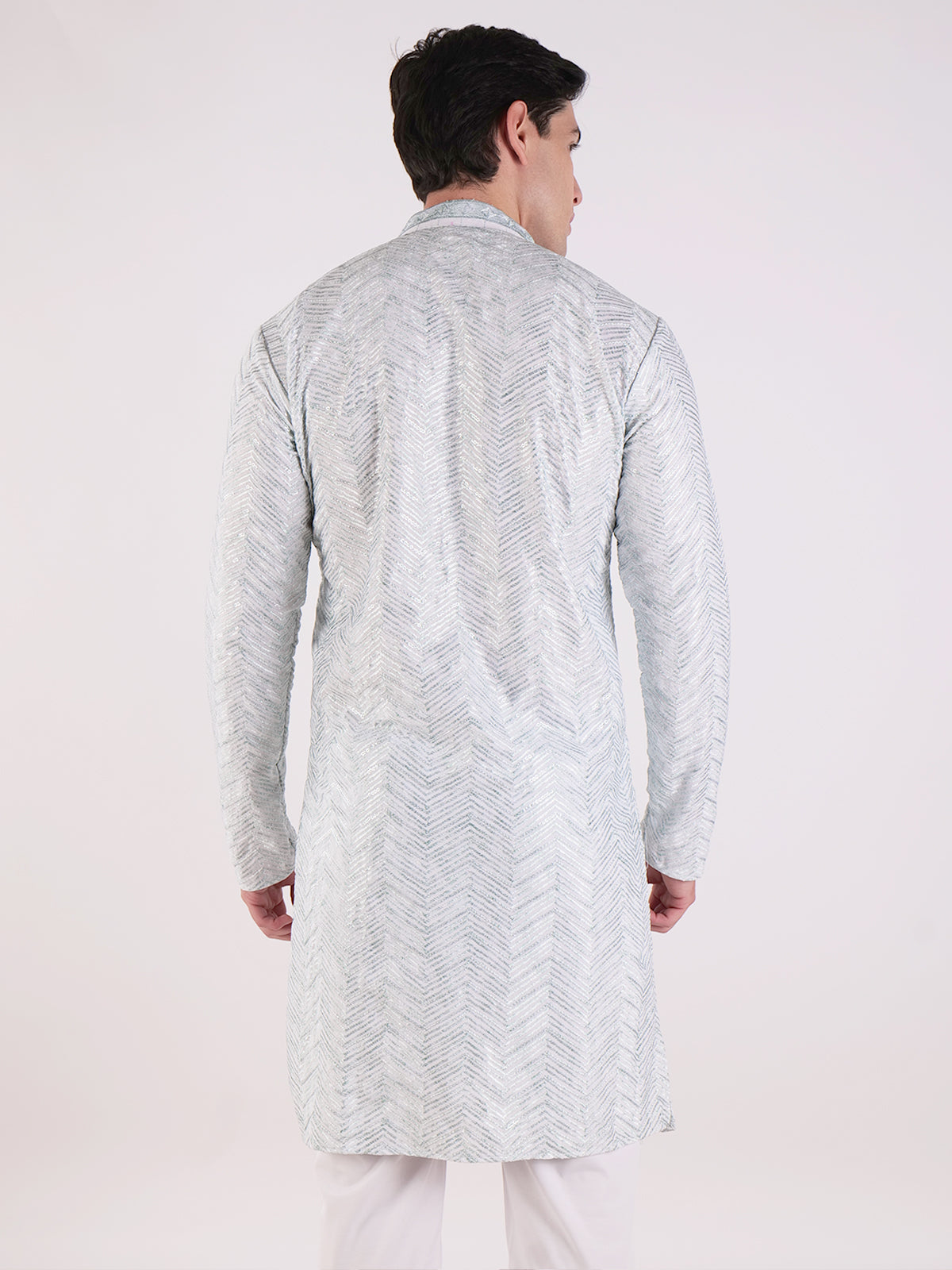 Silver Streak Kurta Set