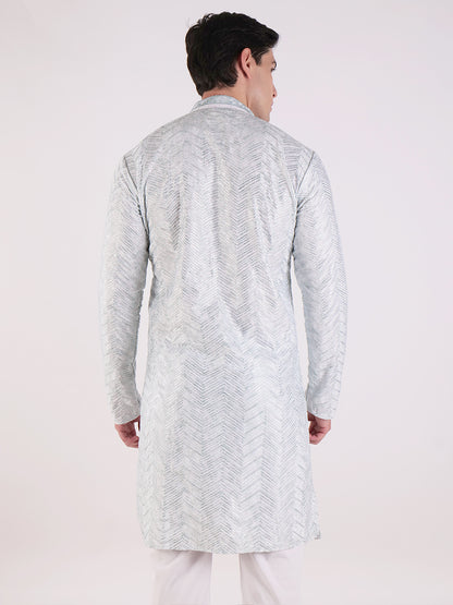 Silver Streak Kurta Set