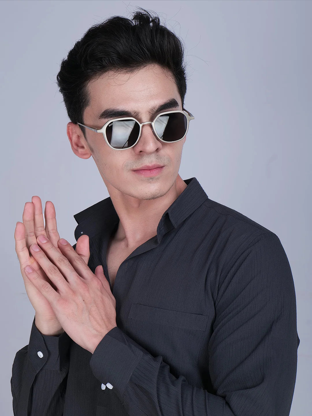 Charcoal Grey Relaxed-Fit Shirt