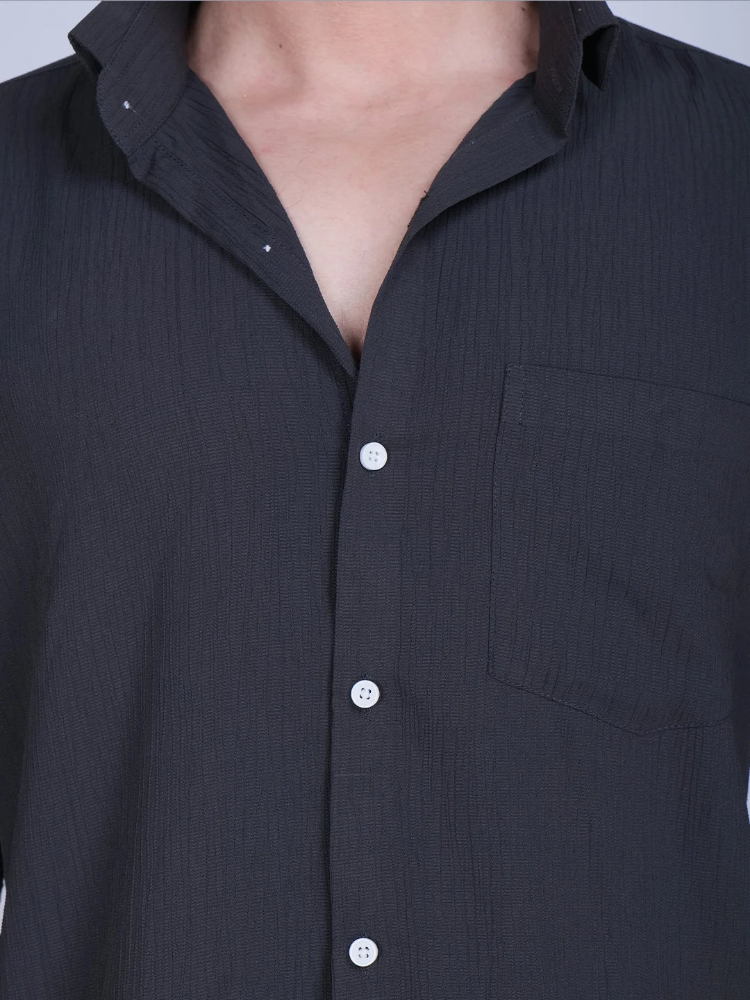 Charcoal Grey Relaxed-Fit Shirt