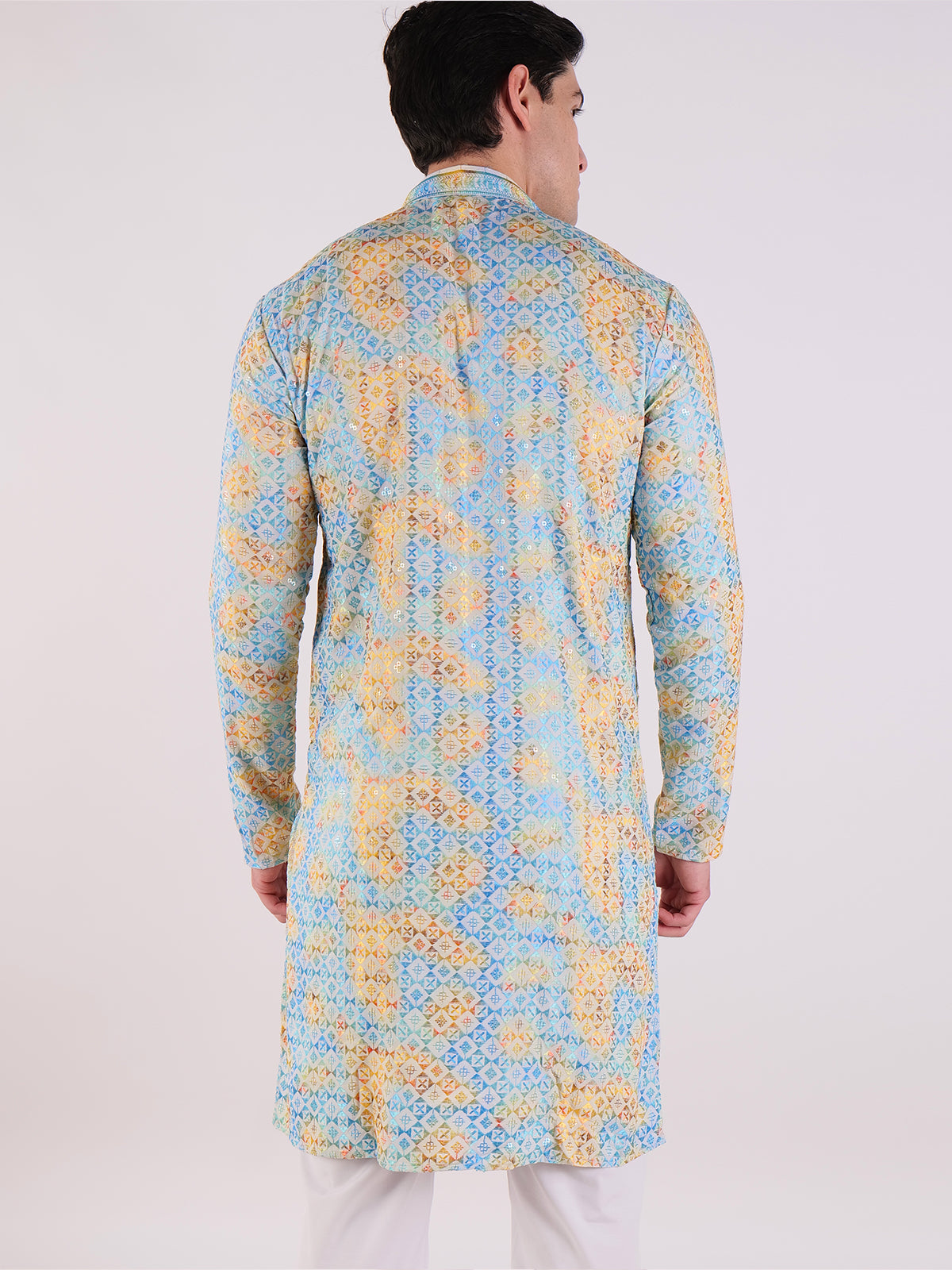 Multicolored Textured Kurta Set