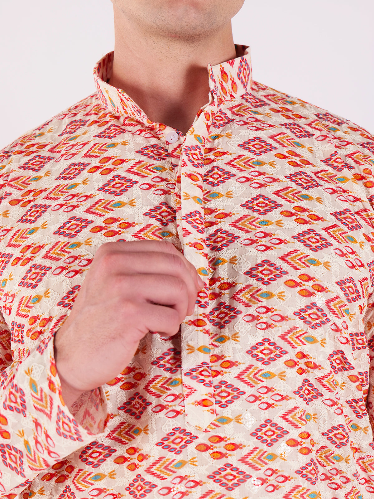 Saffron Mosaic Kurta Set