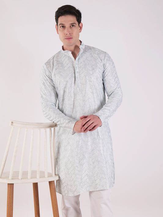 Silver Streak Kurta Set