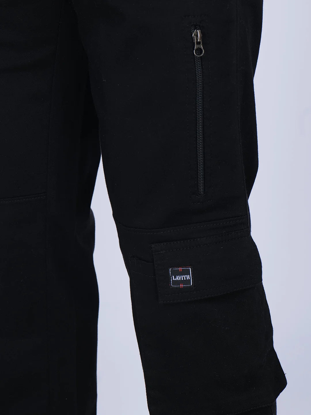 Regular Fit Black Cargo Pant