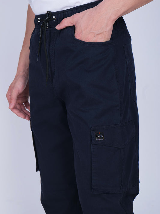Blue Relaxed Fit Cargo Pants